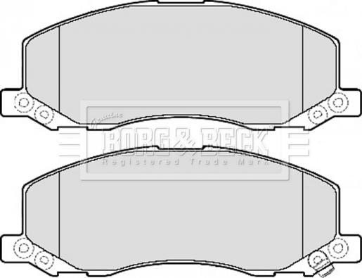 Borg & Beck BBP2106 - Тормозные колодки, дисковые, комплект avtokuzovplus.com.ua