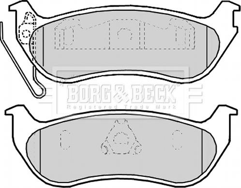 Borg & Beck BBP2174 - Тормозные колодки, дисковые, комплект avtokuzovplus.com.ua