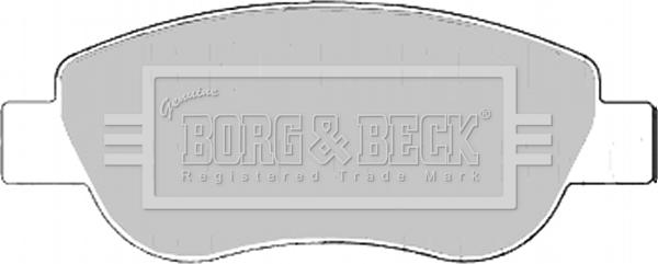 Borg & Beck BBP2186 - Тормозные колодки, дисковые, комплект avtokuzovplus.com.ua