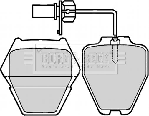 Borg & Beck BBP2199 - Тормозные колодки, дисковые, комплект avtokuzovplus.com.ua