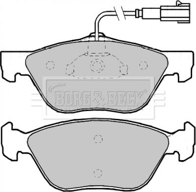 Borg & Beck BBP2200 - Тормозные колодки, дисковые, комплект avtokuzovplus.com.ua