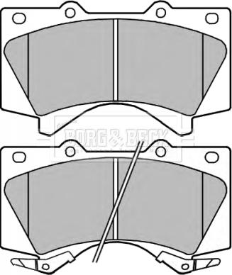 Borg & Beck BBP2249 - Тормозные колодки, дисковые, комплект avtokuzovplus.com.ua