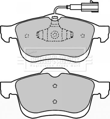 Borg & Beck BBP2250 - Тормозные колодки, дисковые, комплект avtokuzovplus.com.ua