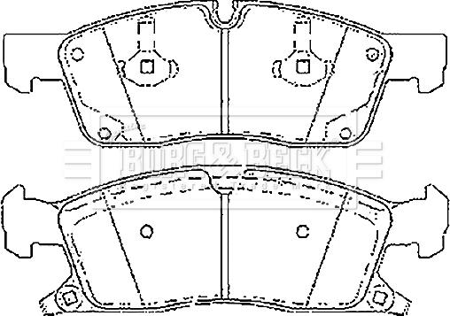 Borg & Beck BBP2272 - Тормозные колодки, дисковые, комплект avtokuzovplus.com.ua