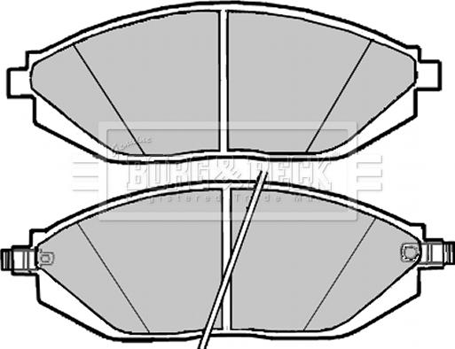 Borg & Beck BBP2301 - Тормозные колодки, дисковые, комплект avtokuzovplus.com.ua