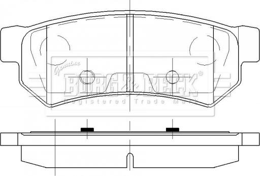 Borg & Beck BBP2307 - Тормозные колодки, дисковые, комплект avtokuzovplus.com.ua