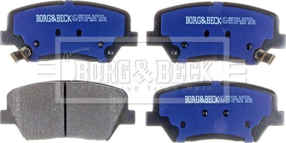 Borg & Beck BBP2340 - Тормозные колодки, дисковые, комплект avtokuzovplus.com.ua