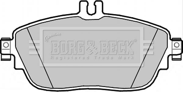 Borg & Beck BBP2344 - Тормозные колодки, дисковые, комплект avtokuzovplus.com.ua