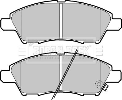 Borg & Beck BBP2390 - Гальмівні колодки, дискові гальма autocars.com.ua