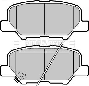 Borg & Beck BBP2410 - Гальмівні колодки, дискові гальма autocars.com.ua