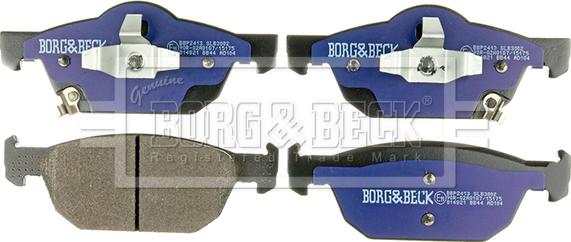 Borg & Beck BBP2413 - Тормозные колодки, дисковые, комплект avtokuzovplus.com.ua