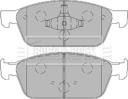 Borg & Beck BBP2443 - Тормозные колодки, дисковые, комплект avtokuzovplus.com.ua