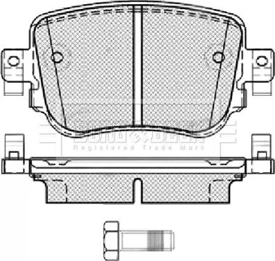 Borg & Beck BBP2448 - Тормозные колодки, дисковые, комплект autodnr.net