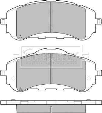 Borg & Beck BBP2450 - Гальмівні колодки, дискові гальма autocars.com.ua
