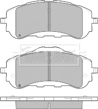 Borg & Beck BBP2450 - Тормозные колодки, дисковые, комплект avtokuzovplus.com.ua