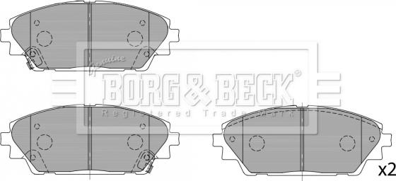 Borg & Beck BBP2454 - Тормозные колодки, дисковые, комплект avtokuzovplus.com.ua