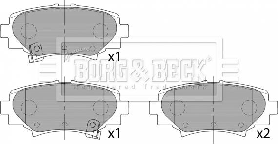 Borg & Beck BBP2458 - Тормозные колодки, дисковые, комплект avtokuzovplus.com.ua