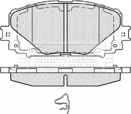 Borg & Beck BBP2464 - Гальмівні колодки, дискові гальма autocars.com.ua