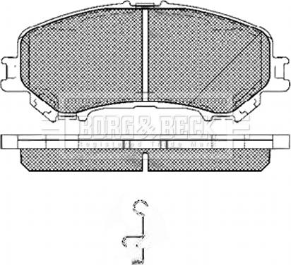 Borg & Beck BBP2487 - Тормозные колодки, дисковые, комплект avtokuzovplus.com.ua