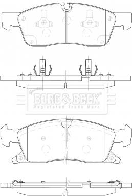 Borg & Beck BBP2491 - Тормозные колодки, дисковые, комплект autodnr.net