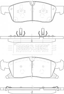 Borg & Beck BBP2491 - Тормозные колодки, дисковые, комплект avtokuzovplus.com.ua