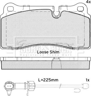 Borg & Beck BBP2496 - Тормозные колодки, дисковые, комплект avtokuzovplus.com.ua