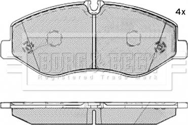 Borg & Beck BBP2503 - Гальмівні колодки, дискові гальма autocars.com.ua