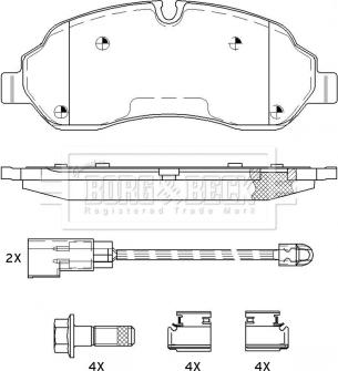 Borg & Beck BBP2514 - Гальмівні колодки, дискові гальма autocars.com.ua