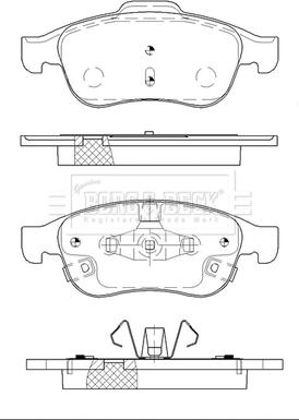 Borg & Beck BBP2520 - Гальмівні колодки, дискові гальма autocars.com.ua