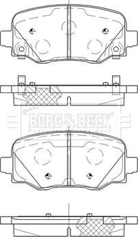 Borg & Beck BBP2521 - Тормозные колодки, дисковые, комплект autodnr.net