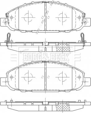 Borg & Beck BBP2522 - Гальмівні колодки, дискові гальма autocars.com.ua