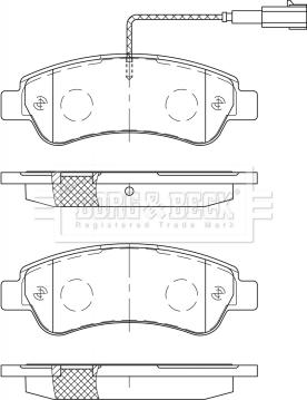 Borg & Beck BBP2524 - Гальмівні колодки, дискові гальма autocars.com.ua