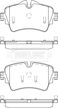 Borg & Beck BBP2526 - Гальмівні колодки, дискові гальма autocars.com.ua