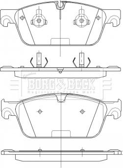 Borg & Beck BBP2530 - Тормозные колодки, дисковые, комплект avtokuzovplus.com.ua