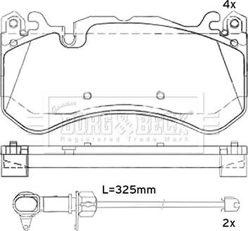 Borg & Beck BBP2532 - Гальмівні колодки, дискові гальма autocars.com.ua