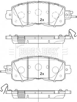 Borg & Beck BBP2534 - Тормозные колодки, дисковые, комплект avtokuzovplus.com.ua