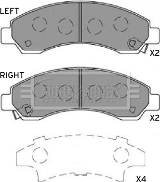 Borg & Beck BBP2535 - Тормозные колодки, дисковые, комплект avtokuzovplus.com.ua