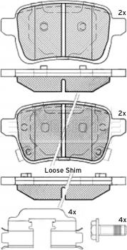 Borg & Beck BBP2536 - Тормозные колодки, дисковые, комплект avtokuzovplus.com.ua