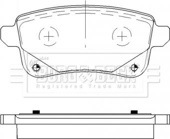 Borg & Beck BBP2538 - Гальмівні колодки, дискові гальма autocars.com.ua