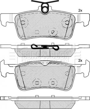 Borg & Beck BBP2543 - Тормозные колодки, дисковые, комплект avtokuzovplus.com.ua