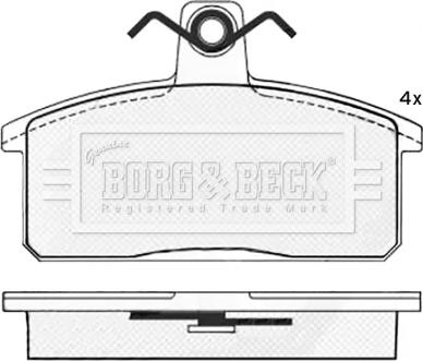 Borg & Beck BBP2545 - Тормозные колодки, дисковые, комплект avtokuzovplus.com.ua