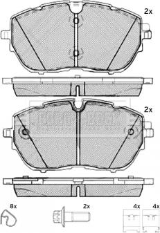 Borg & Beck BBP2546 - Тормозные колодки, дисковые, комплект autodnr.net