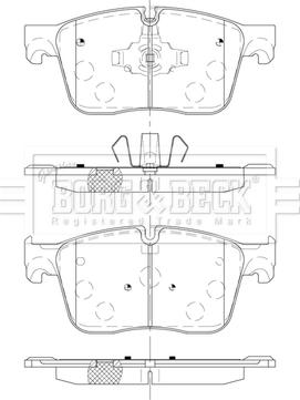 Borg & Beck BBP2548 - Гальмівні колодки, дискові гальма autocars.com.ua