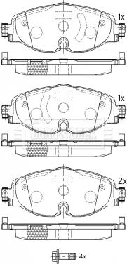 Borg & Beck BBP2550 - Гальмівні колодки, дискові гальма autocars.com.ua