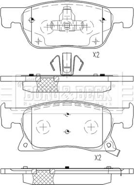 Borg & Beck BBP2567 - Гальмівні колодки, дискові гальма autocars.com.ua