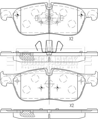 Borg & Beck BBP2572 - Гальмівні колодки, дискові гальма autocars.com.ua