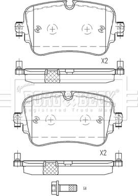 Borg & Beck BBP2574 - Гальмівні колодки, дискові гальма autocars.com.ua