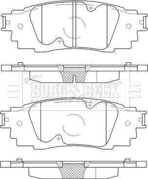 Borg & Beck BBP2575 - Гальмівні колодки, дискові гальма autocars.com.ua