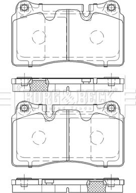 Borg & Beck BBP2576 - Гальмівні колодки, дискові гальма autocars.com.ua