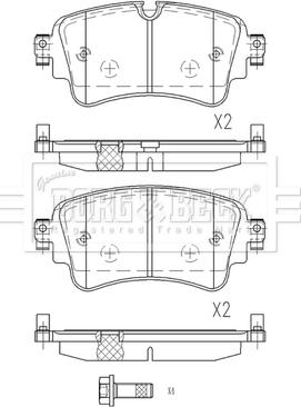 Borg & Beck BBP2577 - Гальмівні колодки, дискові гальма autocars.com.ua